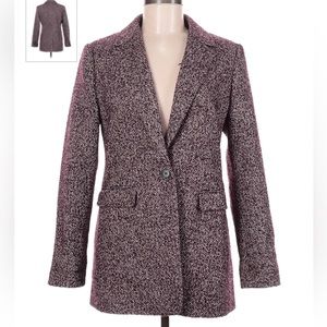 Ann Taylor Loft Wool Blazer Coat Purple 12 LIKE NEW